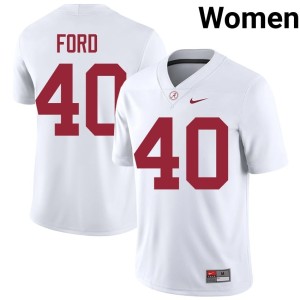 #40 High School Josh Ford Women College Football White Alabama Jersey 394701-498