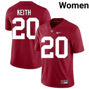 #20 Womens College Football Official University of Alabama Khalifa Keith Crimson Jersey 760908-784