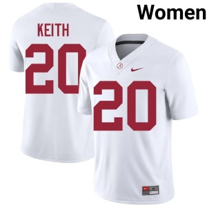 #20 University of Alabama Khalifa Keith College Football Women White Alumni Jersey 220182-571