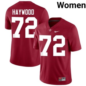 #72 Ty Haywood Go Bama College Football Womens NCAA Crimson Jersey 509159-262