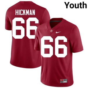 #66 Crimson Baker Hickman Youth Crimson Tide College Football Limited Jerseys 311679-278