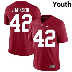 #42 College Football Crimson High School Ben Jackson Youth UA Crimson Tide Jerseys 105855-887