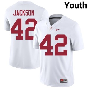 #42 Alabama Crimson Tide 2026 Ben Jackson White College Football Youth Jersey 474010-728