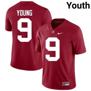 #9 Bryce Young Youth Crimson University Alabama College Football Jersey 747928-433