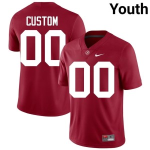 #00 Custom College Football Bama Crimson Youth University Jersey 376291-962