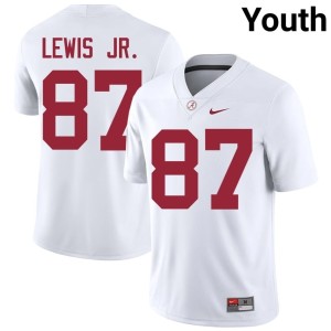 #87 2026 Bama College Football Danny Lewis Jr. Youth White Jerseys 490981-718
