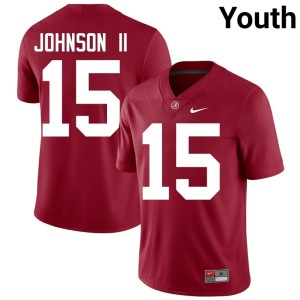 #15 College Football Crimson Player University of Alabama Duke Johnson II Youth Jersey 447798-569