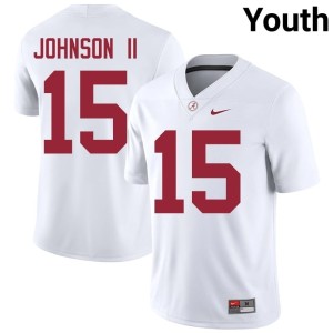 #15 College Football Youth Limited The Tide White Duke Johnson II Jersey 350331-793
