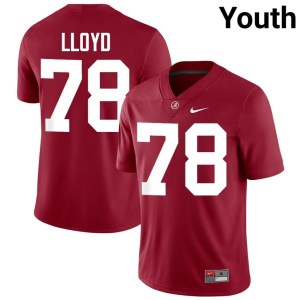 #78 Stitched Youth University of Alabama Crimson Jackson Lloyd College Football Jersey 409376-146