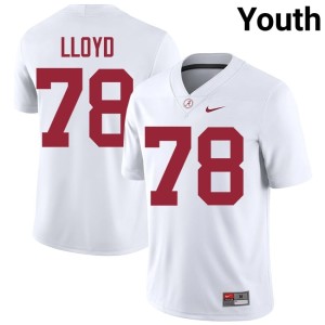 #78 Jackson Lloyd College Football University of Alabama Youth Game White Jersey 681854-483