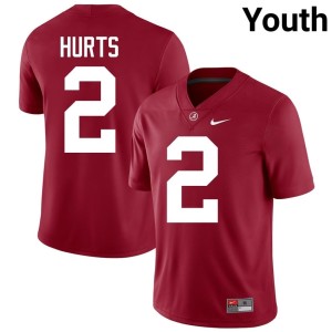 #2 Crimson Youth Jalen Hurts UA College Football Limited Jersey 728476-553