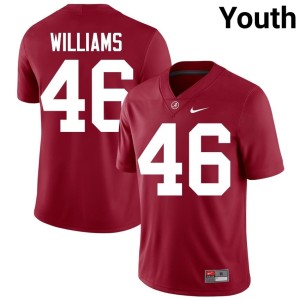 #46 Bama College Football 2026-27 Crimson Jay Williams Youth Jersey 347393-843