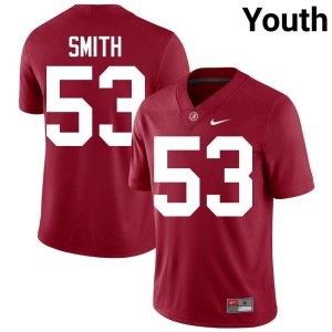 #53 Youth Mac Smith Replica College Football Crimson Crimson Tide Jersey 409853-448
