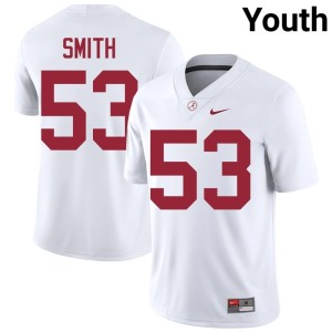 #53 Replica Mac Smith White Youth College Football UA Crimson Tide Jerseys 130573-846