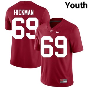 #69 Player UA Crimson Tide Crimson Baker Hickman College Football Youth Jerseys 600461-608