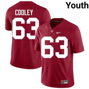 #63 Roll Tide High School Crimson Youth Bryson Cooley College Football Jersey 663419-687