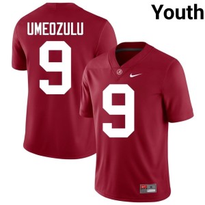 #9 Desmond Umeozulu Alabama Crimson Tide Crimson Youth College Football Replica Jerseys 575447-812