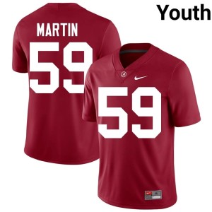 #59 College Football JD Martin Official UA Crimson Youth Jerseys 638883-577