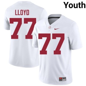#77 College Football White University of Alabama Youth Jackson Lloyd Game Jersey 940168-766