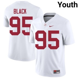 #95 Player Youth Bama College Football White Leslie Black Jerseys 601220-476