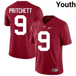 #9 Crimson Marshall Pritchett College Football Youth 2026 UA Jersey 135063-397