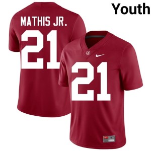 #21 Maurice Mathis Jr. University of Alabama Crimson Youth College Football Official Jersey 357121-974